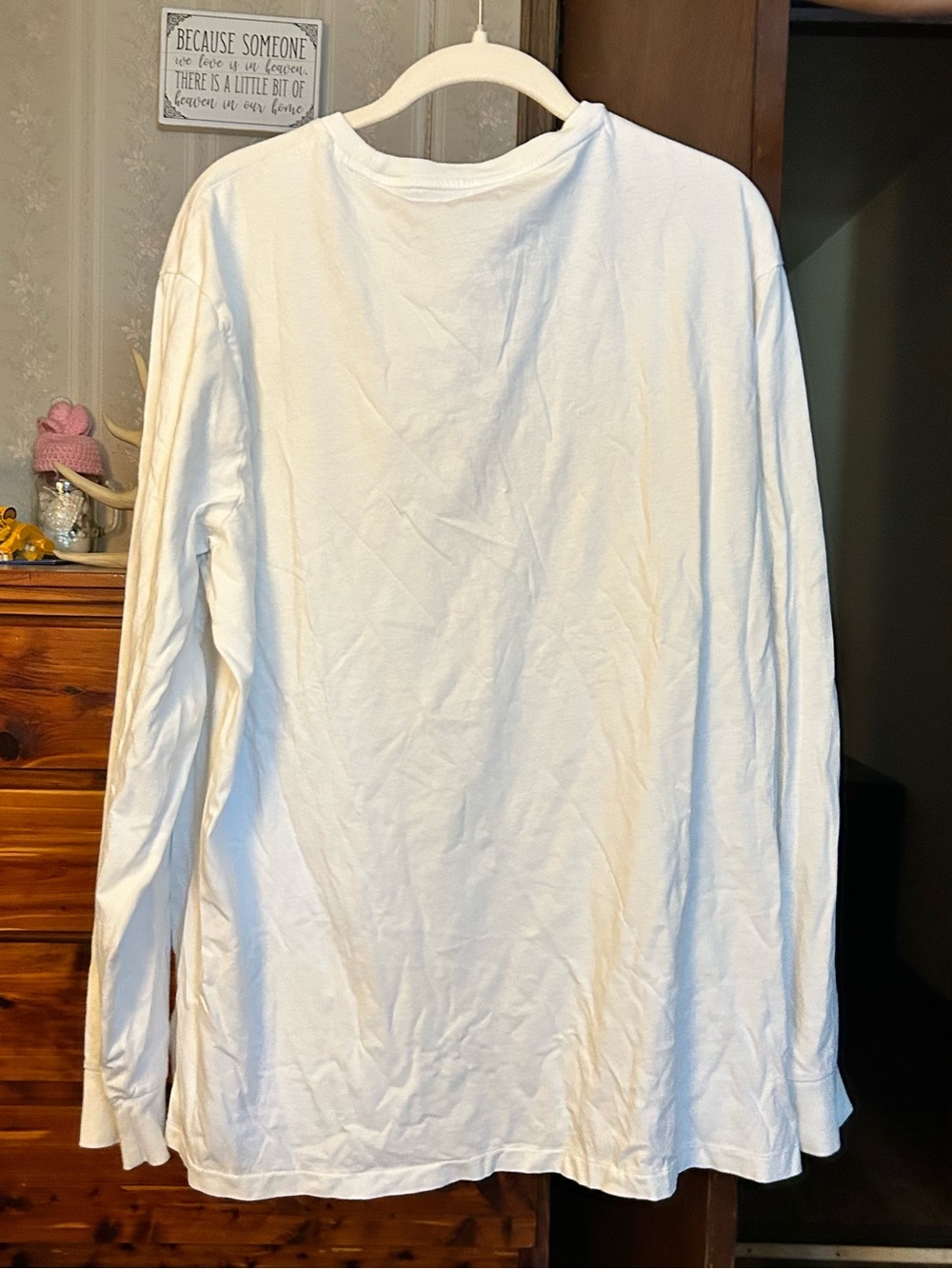 Polo by Ralph Lauren White Long-Sleeve Crewneck Shirt with Navy Pony - Picture 2 of 4